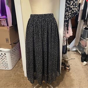 Polka dot midi skirt